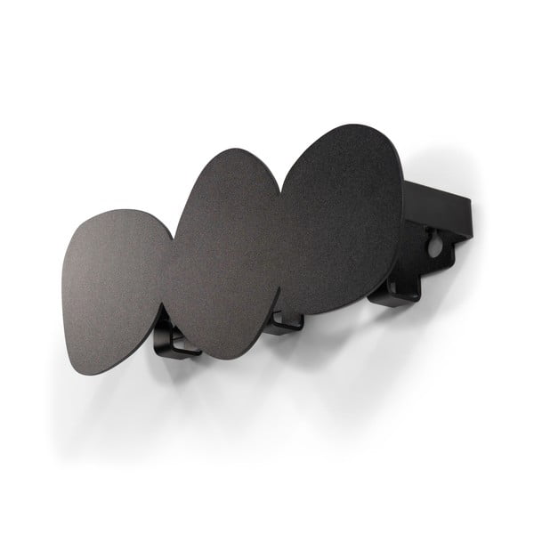 Čierny kovový nástenný vešiak 35 cm Tumulo – Spinder Design-image-2