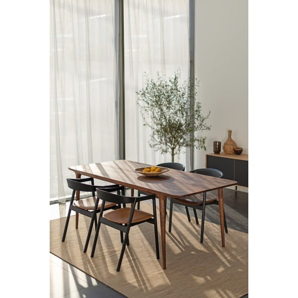 Jedálenský stôl z orechového dreva 90x180 cm Fawn – Gazzda-image-2