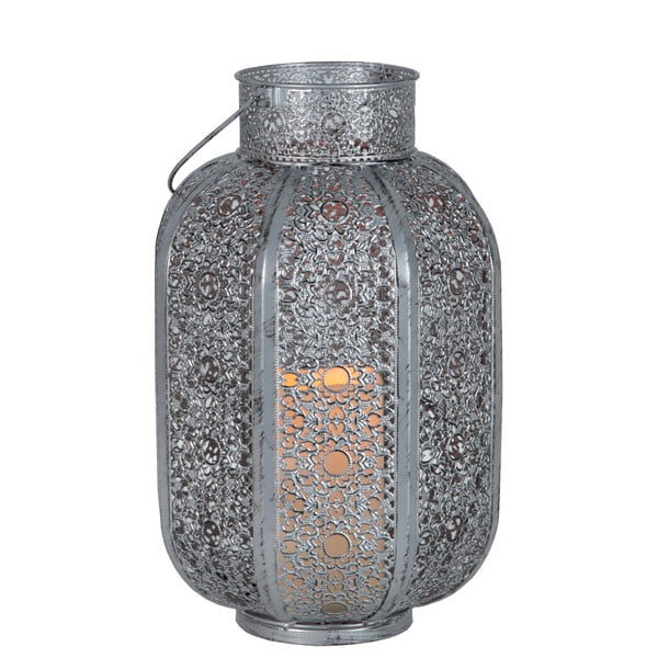 LED lampáš v striebornej farbe vhodný do exteriéru Best Season Oriental