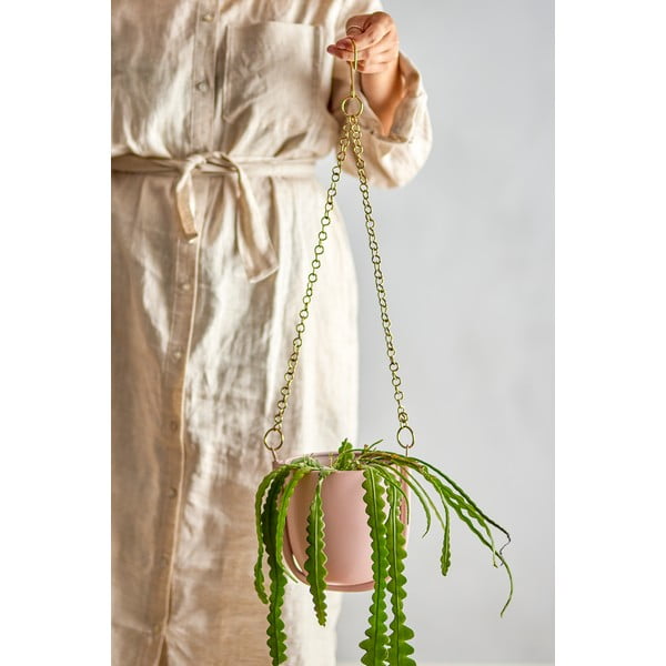 Kovový závesný obal na kvetináč Kati – Bloomingville-image-1