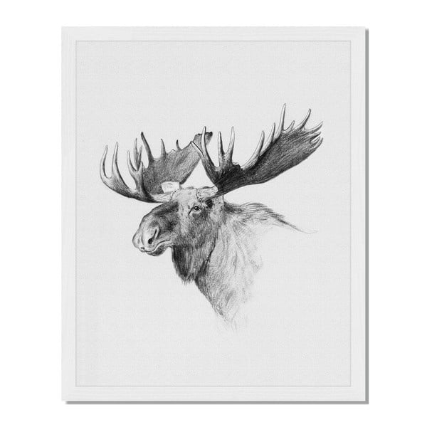 Obraz v ráme Liv Corday Scandi Moose, 40 x 50 cm