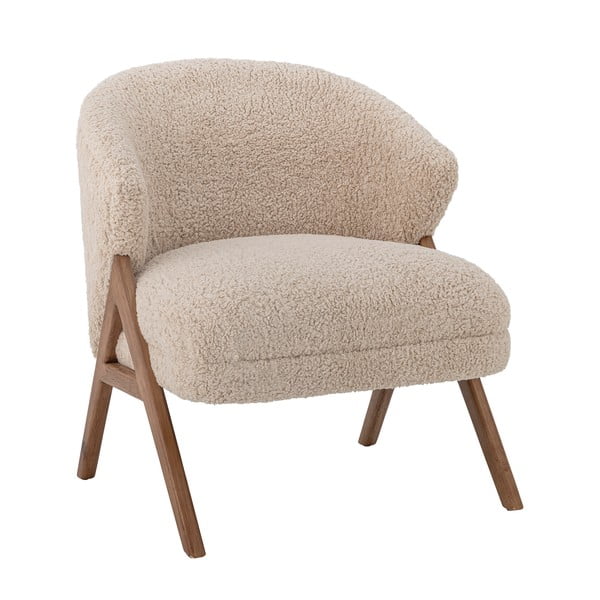 Béžové kreslo z textílie buklé Camino – Bloomingville