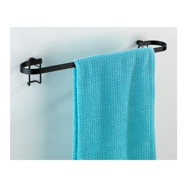 Čierny nástenný stojan na uteráky Wenko Classic Plus-image-4