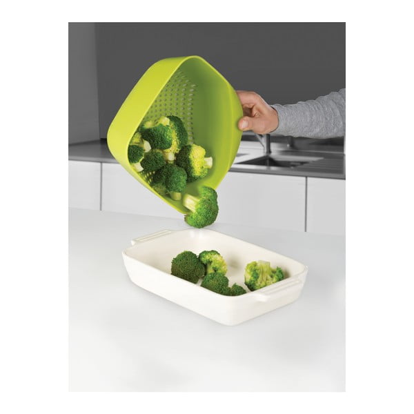 Veľké zelené kubické cedidlo Joseph Joseph Square Colander-image-2