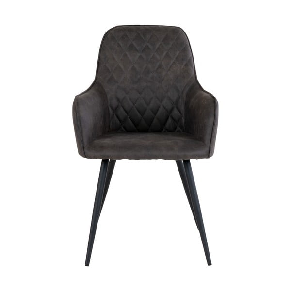 Tmavosivé čalúnené jedálenské kreslá v súprave 2 ks Harbo – House Nordic-image-1