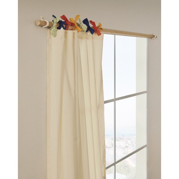 Krémový bavlnený detský záves 135x270 cm Zelda – Kave Home-image-1