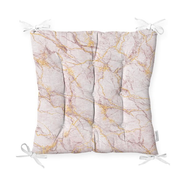 Sedák s prímesou bavlny Minimalist Cushion Covers Pinky Marble, 40 x 40 cm