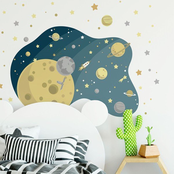 Detská samolepka na stenu Ambiance The Starry Galaxy, 90 x 60 cm-image-2