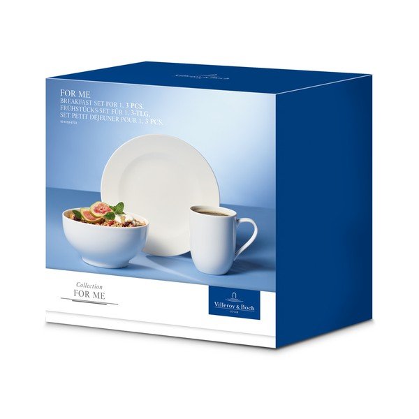 Raňajkový porcelánový set misky, taniera a hrnčeka Villeroy & Boch For Me-image-3