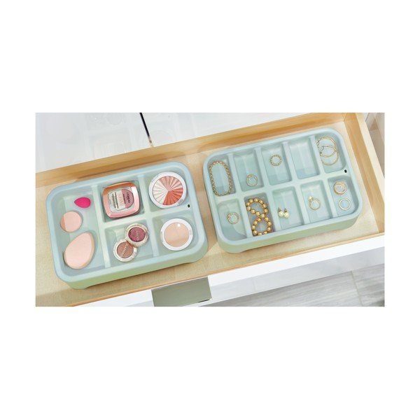 Sivý organizér na šperky iDesign Eco Bin 10, 28,12 x 19,23 cm-image-1