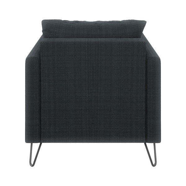 Tmavosivé ženilkové kreslo Freya – Ropez-image-2