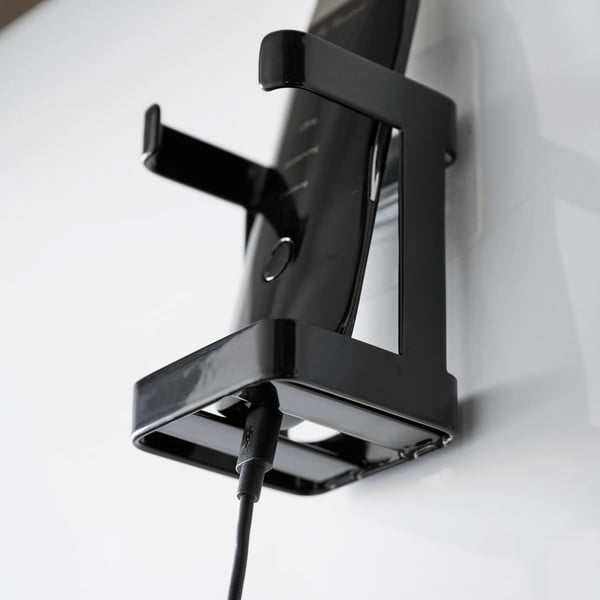 Čierny kovový držiak zariadenia starostlivosti o pleť Film Hook – YAMAZAKI-image-2