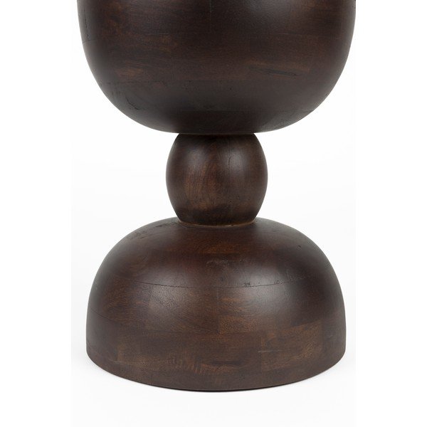 Okrúhly odkladací stolík z mangového dreva ø 30 cm Izzy – White Label-image-1