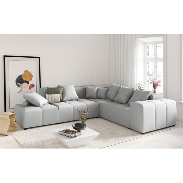 Sivý vankúš k modulárnej pohovke Rome - Cosmopolitan Design-image-4