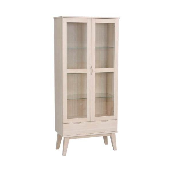 Vitrína z dubového dreva v prírodnej farbe 82x185 cm Filippa - Rowico-image-2