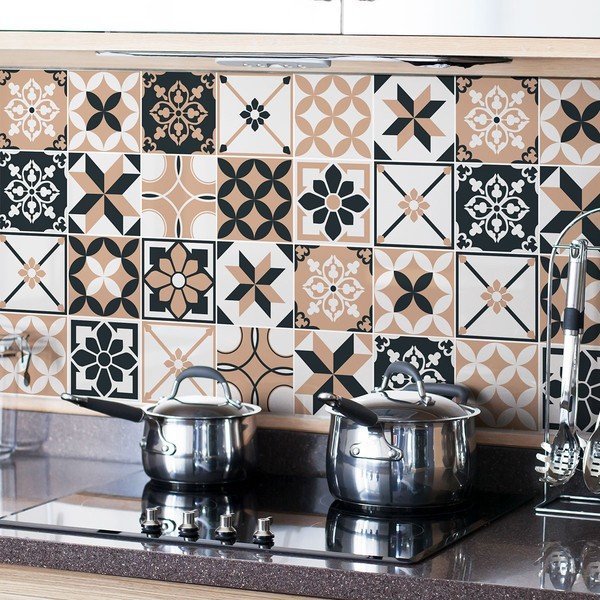 Sada 24 samolepiek na stenu Ambiance Azulejos Aldonio, 15 × 15 cm-image-4