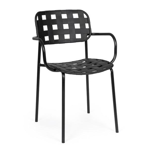 Čierne kovové záhradné stoličky v súprave 4 ks Clover – Bizzotto