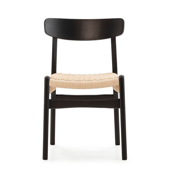 Čierne jedálenské stoličky v súprave 2 ks z kaučukového dreva Biel – MOME-image-3