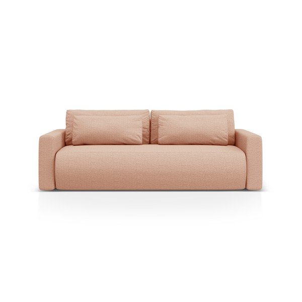 Ružová rozkladacia pohovka s úložným priestorom 238 cm Belfast – Cosmopolitan Design