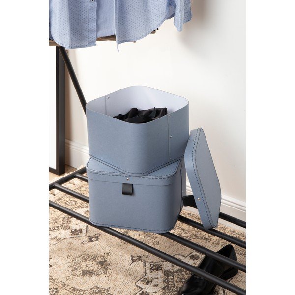 Kartónové úložné boxy s vekom v súprave 2 ks Ludvig – Bigso Box of Sweden-image-1