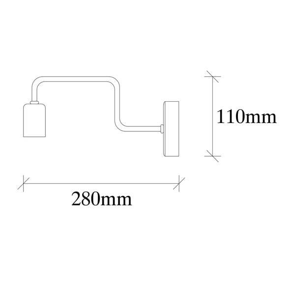 Čierne kovové nástenné svietidlo Opviq lights Isidora-image-3