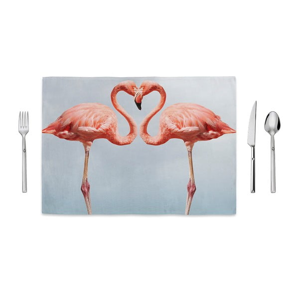 Prestieranie Home de Bleu Kissing Flamingos, 35 x 49 cm