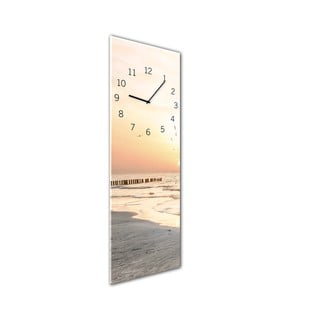 Nástenné hodiny Styler Glassclock Beach, 20 × 60 cm