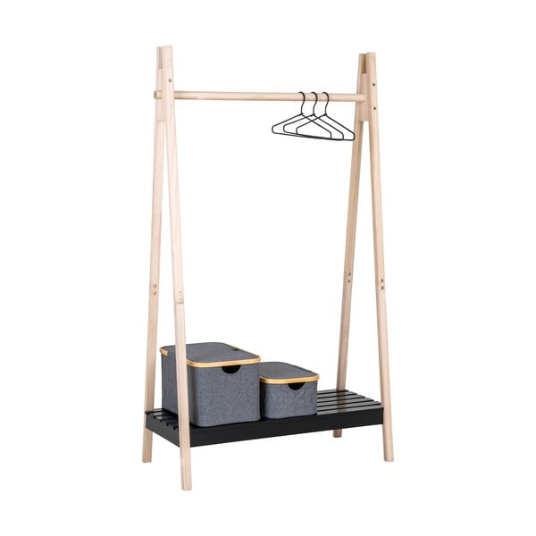 Čierny stojan na oblečenie z masívu pavlovnia Torino - House Nordic-image-1