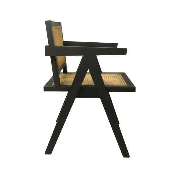 Čierna jedálenská stolička z mahagónového dreva Phi - HSM collection-image-3