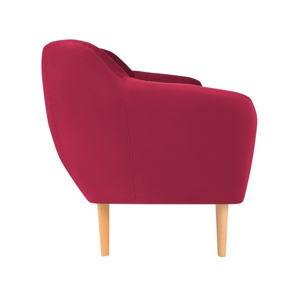 Tmavoružová zamatová pohovka Mazzini Sofas Sardaigne, 188 cm-image-2