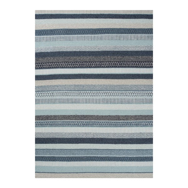 Modrý vlnený koberec Linie Design Mariko, 170 x 240 cm