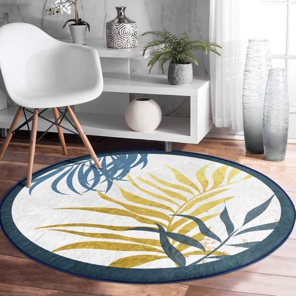 Prateľný okrúhly koberec vhodný pre robotické vysávače ø 120 cm Comfort – Mila Home-image-3
