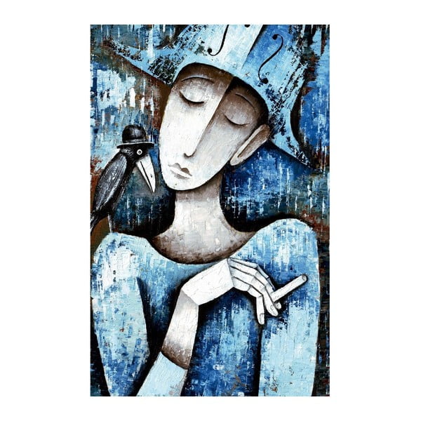 Obraz na plátne Woman Blue Canvas, 70 x 45 cm