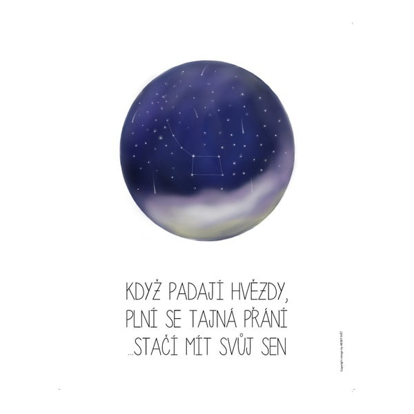 Plagát Hezký svět Hviezdy, 50 x 40 cm