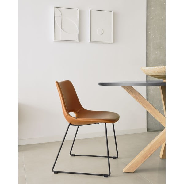 Hnedá jedálenská stolička Kave Home Zahara-image-1