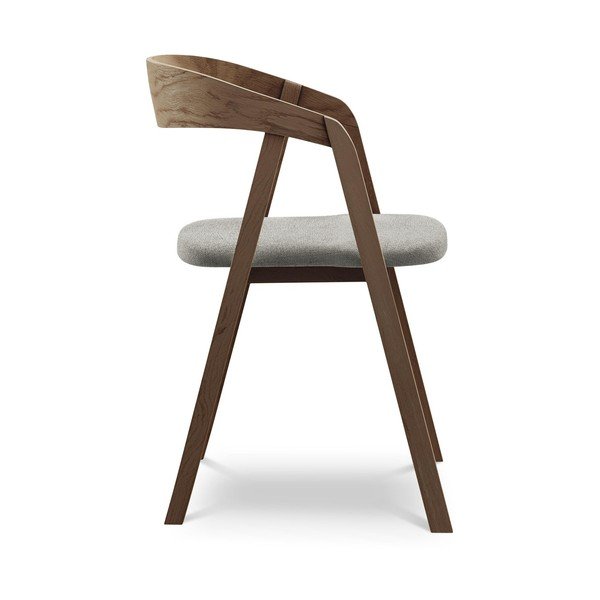 Svetlosivé jedálenské kreslo z masívneho dreva Erika – Makamii-image-2