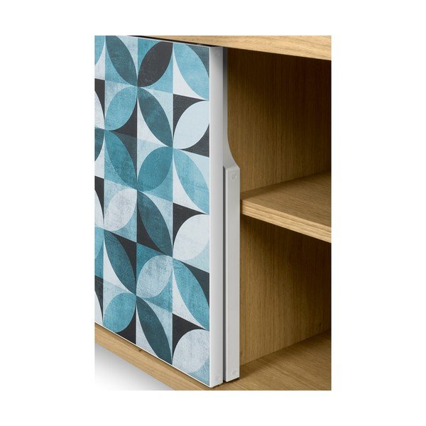 Malý TV stolík z dubového dreva s kovovými nohami TemaHome Dann Morocco-image-4