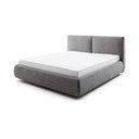 Tmavosivá čalúnená dvojlôžková posteľ s úložným priestorom s roštom 180x200 cm Atesio – Meise Möbel