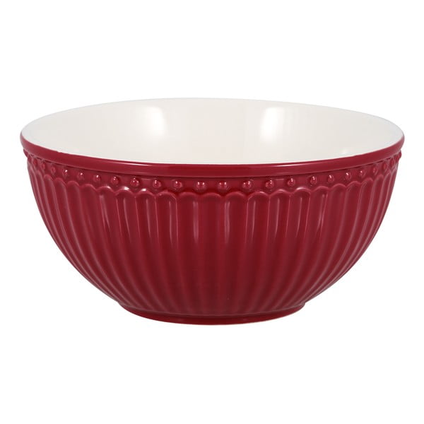 Červená misa z kameniny Alice - Green Gate