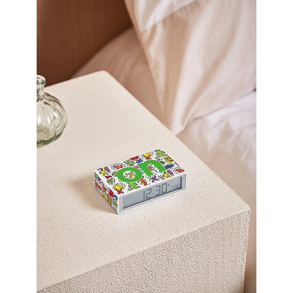 Digitálny stolový budík Flip+ Lexon x Keith Haring - Happy – Lexon-image-1