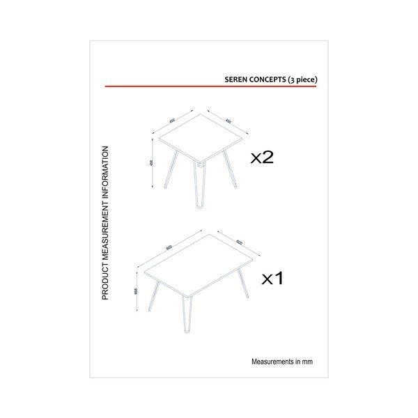 Sada 3 bielych konferenčných stolíkov Seren-image-1