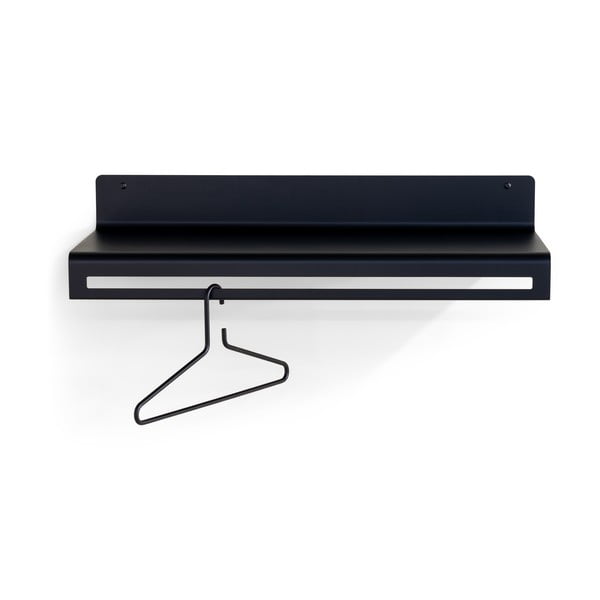 Čierny kovový nástenný vešiak s poličkou 78 cm Sway – Spinder Design-image-4