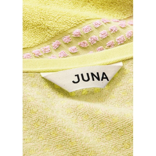Žltý/ružový froté uterák z Bio bavlny 50x100 cm Check – JUNA-image-1