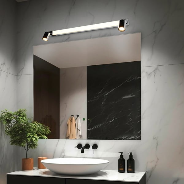 LED nástenné svietidlo v lesklo striebornej farbe Enrico – Trio-image-1