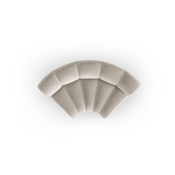 Krémový zamatový modul pohovky (variabilný roh) Lupine – Micadoni-image-2