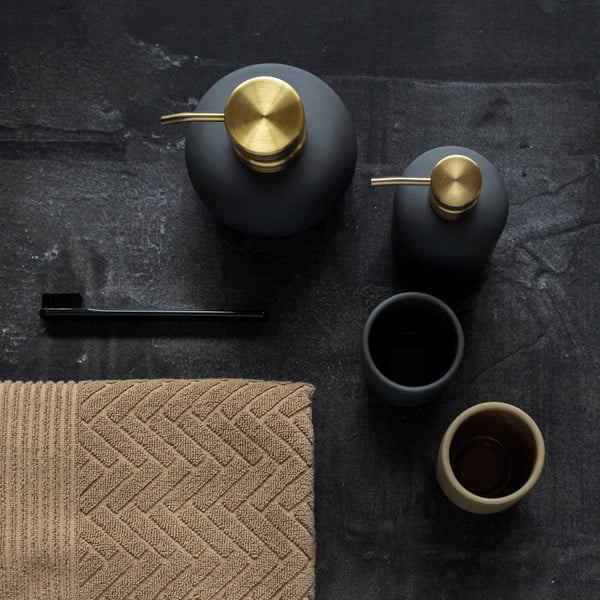 Antracitovosivý keramický téglik na zubné kefky Lotus – Mette Ditmer Denmark-image-3