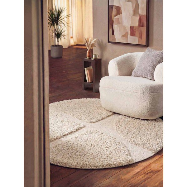 Krémový ručne tkaný okrúhly koberec ø 200 cm Lambeth Jasper – Ted Baker-image-1