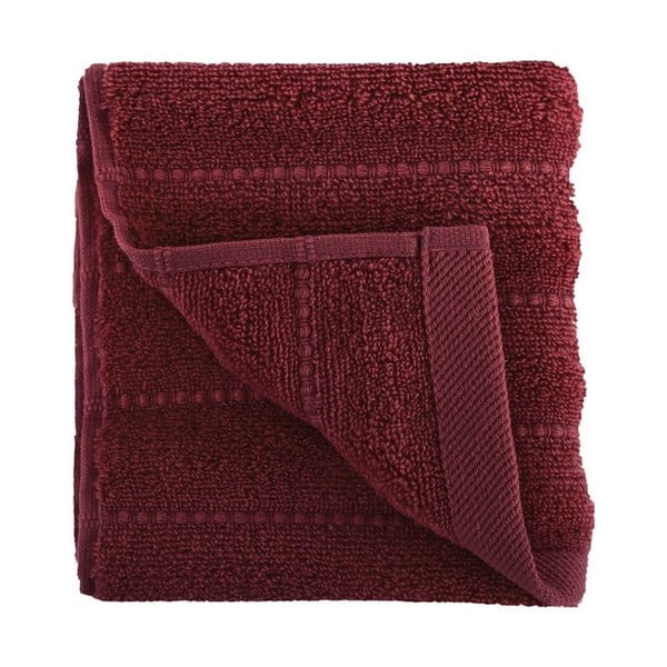 Tmavočervený uterák z česanej bavlny Pierre, 30 × 50 cm