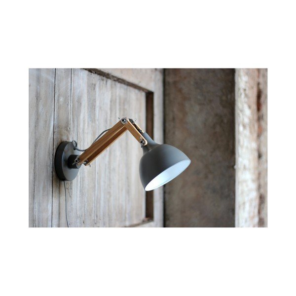 Sivé nástenné svietidlo Red Cartel Dexter Duro-image-1