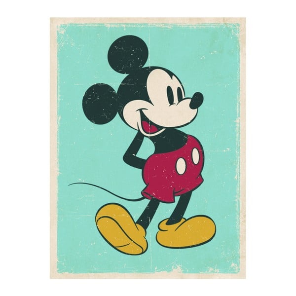 Obraz Pyramid International Mickey Mouse Retro, 30 × 40 cm